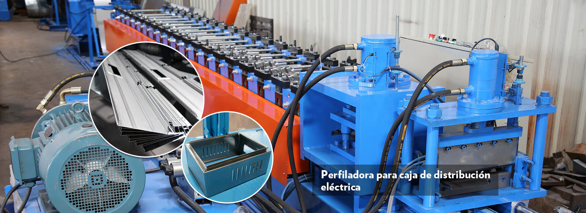 Perfiladora para caja de distribución eléctrica