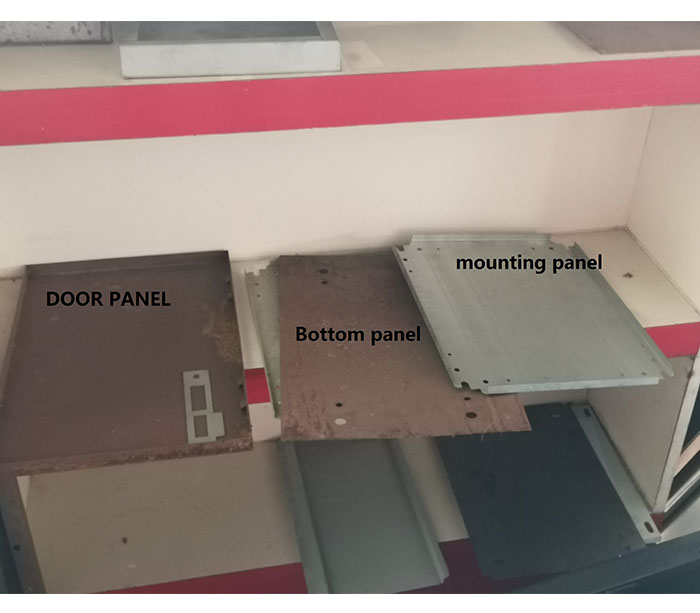 Máquina de fabricación de puerta de caja eléctrica, panel inferior, panel de montaje