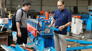 Fabricante de material de construcción de paneles de yeso visita China que forma la fábrica de la máquina